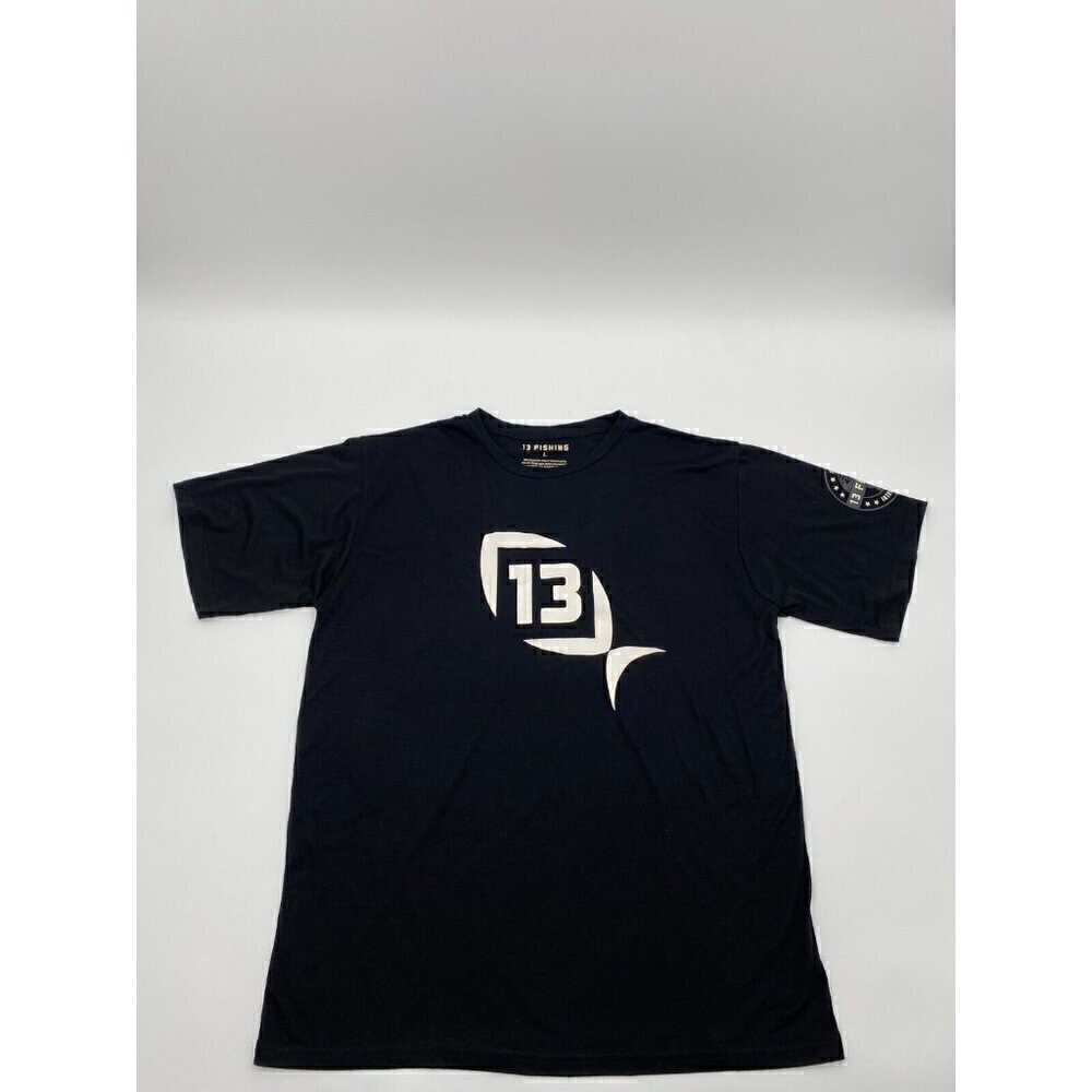 13 Fishing Classic Logo Mr. McShirt T-Shirt Black Men Size Large